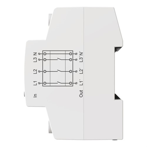 Реле напряжения с контролем тока 63А трехфазное, белая индикация, VA-3F63A M6W DigiTop - фото 159879