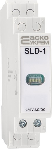 Сигнальный индикатор белый, 230V AC/DC, SLD-1 - фото 160021