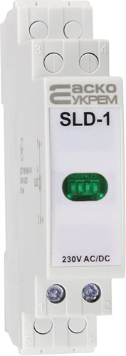 Сигнальный индикатор зеленый, 230V AC/DC, SLD-1 - фото 160027