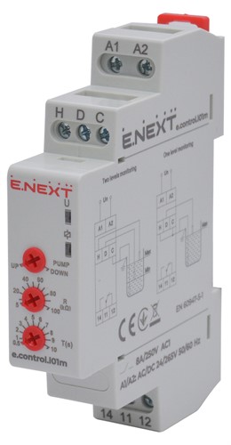 Реле контроля уровня жидкости, 8А, e.control.l01m - фото 160189