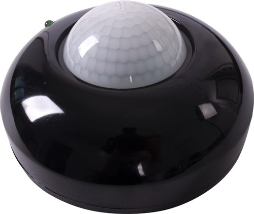 Датчик движения инфракрасный потолочный, 360гр, IP20, черный, e.sensor.pir.07.black - фото 160248