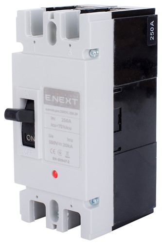Силовой автомат 250А на постоянный ток DC, 2 полюса, e.mccb.pro.250DC.250.2P - фото 160832