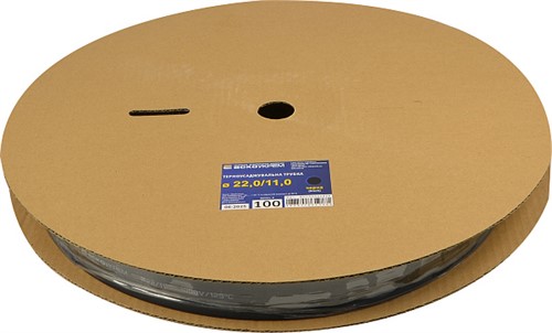 Термоусадочная трубка 15/7,5 черная (бухта 100м) - фото 161916