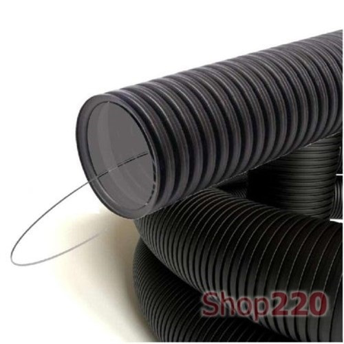 Труба гибкая двуслойная с муфтой, D 200 мм, d 172 мм, чёрная, ДКС - фото 161963