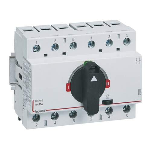 Перекидной рубильник I-0-II, 40А, 3 полюса, DSX TSE 63 Legrand - фото 162075