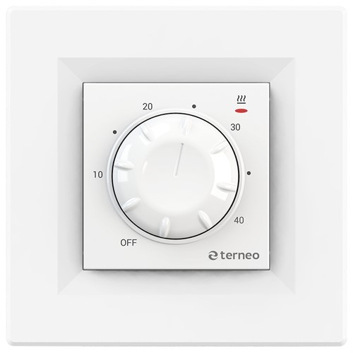 Термостат для теплого пола с рамкой terneo rtp, белый - фото 162164