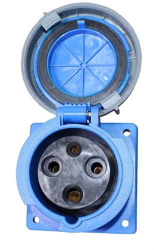 Розетка скрытая 63А 220В, 2Р+PЕ, IP67, 3332 PRO - фото 162659