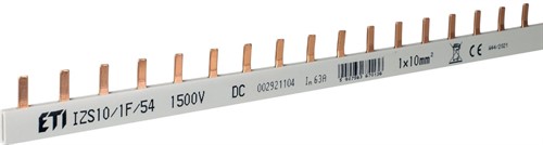 Гребенка для держателя предохранителя 1500В AC/DC, однополюсная, штырь, 1 метр, IZS 10/1F/54 - фото 162862