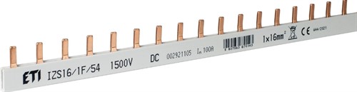 Гребенка для держателя предохранителя 1500В AC/DC, однополюсная, штырь, 1 метр, IZS 16/1F/54 - фото 162864