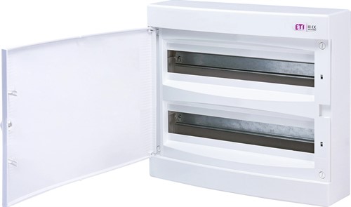 Щит на 36 модулей (2 ряда по 18) навесной, белая дверь, ECT 2x18PO ETI 1101081 - фото 162885