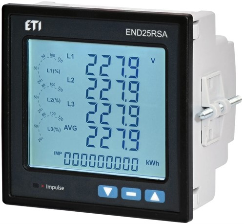 Анализатор сети END25-RSA (96x96мм, RS-485, 2 контакта) - фото 162964