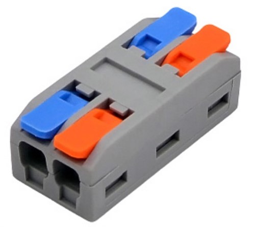 Миниатюрная соединительная клемма проходная, 2 полюса, DF-2-XM/2-2A - фото 163055