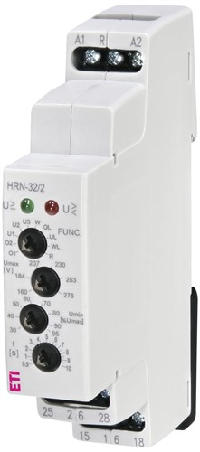 Реле контроля напряжения 2x16A AC/DC, HRN-32/2 (48-276 В) ETI 2471452 - фото 163192