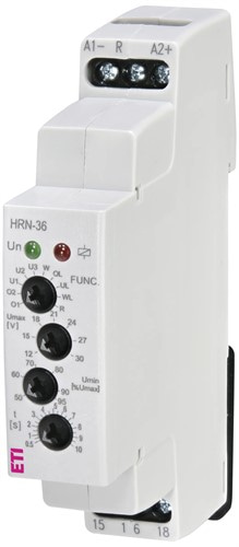 Реле контроля напряжения 16А на постоянный ток 6-30 В, HRN-36 ETI 2471451 - фото 163196