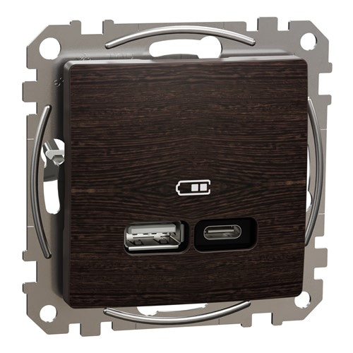 USB розетка A+C, венге, Sedna Design - фото 163310