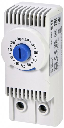 Термостат -10+80°C, 1NO, 10A, 110-250VAC, 60VDC, EF-TER-NO - фото 163501