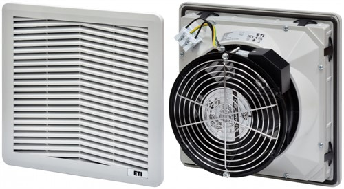 Фильтрующий вентилятор 230м куб/ч, 250x250x125мм, 230VAC, IP54, RAL7035, EF-250-230-230V - фото 163508