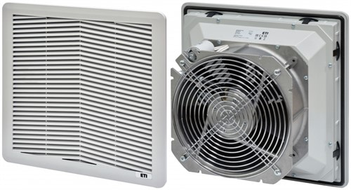 Фильтрующий вентилятор 457м куб/ч, 325x325x161мм, 230VAC, IP54, RAL7035, EF-325-457-230V - фото 163510