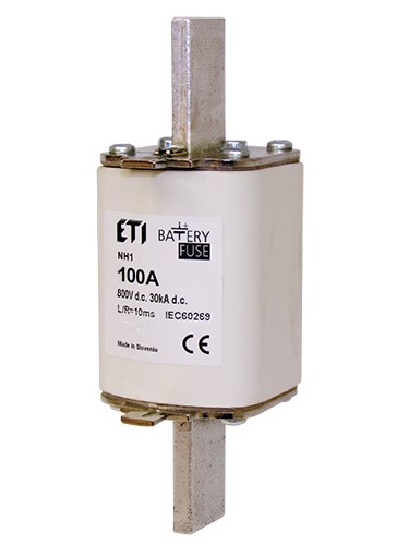 Предохранитель 100A 800V DC, NH-1 Battery - фото 163577