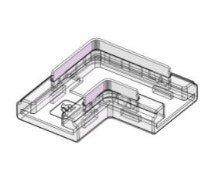 Коннектор угловой C-2PIN-8MM-L IP20 (для COB-ленты) - фото 163679