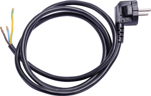 Шнур с вилкой 3х0,75, 1,2м, черный, e.wire.plug.black.0,75 - фото 164342