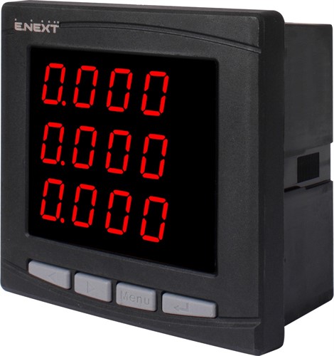 Цифровой амперметр врезной 96х96мм, АС 230В, 5А, e.meter.pro.96.a.led - фото 164556