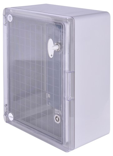 Корпус из ABS-пластика с прозрачной дверцей 400x300x170мм IP65, e.plbox.pro.p.40.30.17.tr - фото 164670
