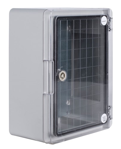 Корпус из ABS-пластика с прозрачной дверцей 400x300x210мм IP65, e.plbox.pro.p.40.30.21.tr - фото 164682