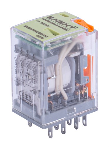 Реле промежуточное 5А, 4 группы контактов, катушка 24В DC, e.relay.pro.5.4.24DC - фото 164897