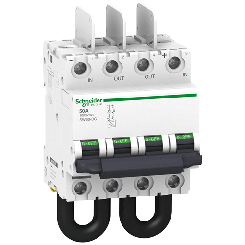 Выключатель-разъединитель 50А, 1000В, 2 полюса, SW60-DC Schneider Electric - фото 166040