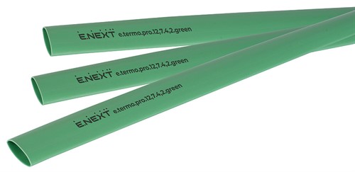 Термоусадочная трубка с клеевым слоем 12,7/4,2, 1м, зеленая, e.termo.pro.12,7.4,2.green - фото 166286