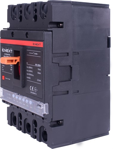 Силовой автомат с электронным расцепителем 200 А, 3-фазный, e.industrial.ukm.250Re.200 Enext - фото 168043