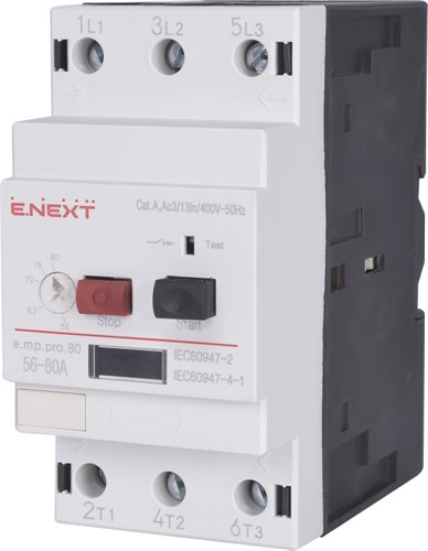 Автомат для защиты двигателя 80А, e.mp.pro.80 Enext p004011 - фото 168658