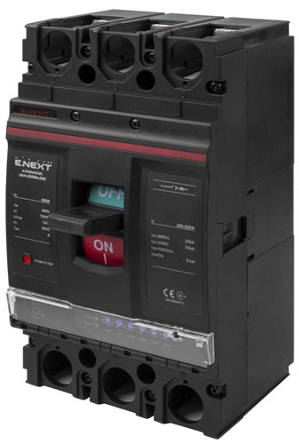 Силовой автомат с электронным расцепителем 630 А, 3-фазный, e.industrial.ukm.630Re.630 Enext - фото 169634