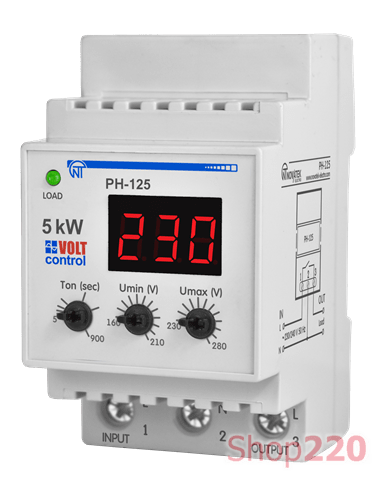 Реле напряжения «Volt Control» 25 А Novatek РН-125 - фото 170282