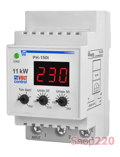 Реле напряжения «Volt Control» 50 А с термозащитой Novatek РН-150Т - фото 170294