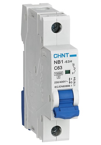 Модульный автоматический выключатель С 6А, 1 полюс, NB1-63H 10kA DB - фото 170453
