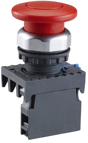 Кнопка "Грибок" d40mm с самовозвратом NP8-01M/1 без подсветки красная 1NC IP65 - фото 171073