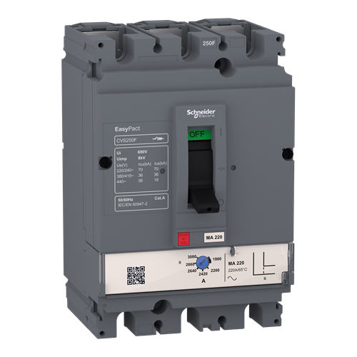 Автоматический выключатель 100А, 3 полюса, EasyPact CVS100F MA100 - фото 171259