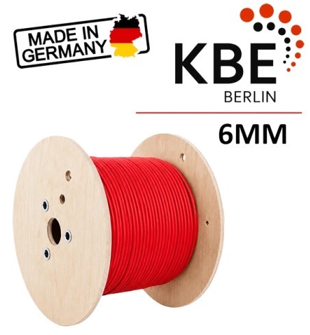 Кабель для солнечных панелей 6 мм кв, красный, KBE Solar DB+ - фото 171774