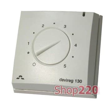 Терморегулятор для теплого пола Devireg 130, +5 - +45 *C, датчик пола, 16А, 140F1010 Devi - фото 10263