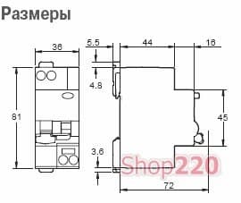 Дифференциальный автоматический выключатель Acti9, 10A, 30мА, A9D31610 Schneider - фото 10410