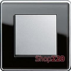 Выключатель черное стекло, Gira Esprit Glass «С» - фото 11800