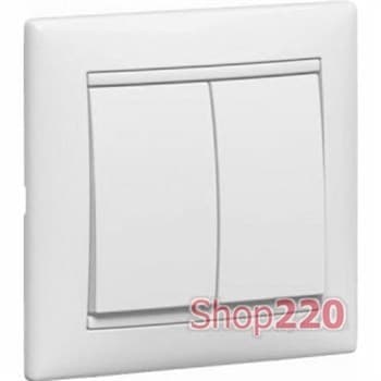 Выключатель 2-х клавишный в сборе