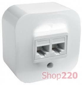 Розетка компьютерная двойная RJ45, белый, 782428 Legrand Quteo - фото 13829