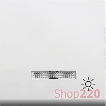 Клавиша с подсветкой и символом "Свет", белый, Lumina-2 WL6120 Hager - фото 31735