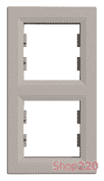 Рамка 2 поста, вертикальная, бронза, EPH5810269 Asfora Schneider - фото 33988