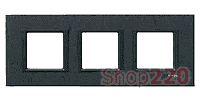 Рамка Unica class 3-П, черный камень MGU68.006.7Z1 Schneider Unica