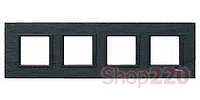 Рамка Unica class 4-П, черный камень MGU68.008.7Z1 Schneider Unica