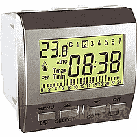 Мех. термостата цифровой с таймером, алюминий, MGU3.505.30 Schneider Unica - фото 35494